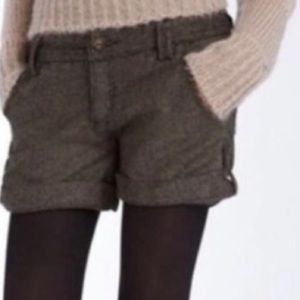 Anthropologie Hei Hei wool blend winter shorts cuffs lined